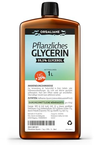Pflanzliches Glycerin – 1L / 1,25kg | Rein, Natürlich & Vielseitig für Kosmetik, Lebensmittel & DIY