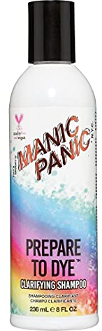 Champú clarificante Manic Panic Prepare To Dye, vegano, sin crueldad animal, prelavado antes de teñir, prepara el cabello para la coloración, 236 ml