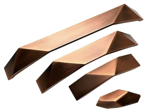 Molinter Möbelgriffe Schrankgriff Bogengriff Zinklegierung Schubladengriff Handgriff für Bücherschrank Kleiderschrank Schublade (Loch Distanz: 192mm, Kupfer)