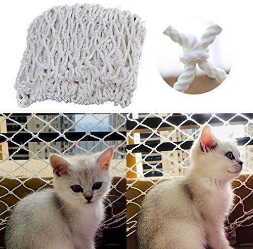 DHGTEP Balkon Geländer Treppe Schutz Netz Kind Sicherheit Netz Baby Zaun Haustier Hund Katze Schutznetz Indoor Outdoor (Color : Weiß, Size : 8mx8m)