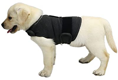 TT.WALK Chaleco calmante para Perros,Abrigo para aliviar la ansiedad,Chaqueta para Perros Anti-ansiedad,Chaleco calmante para Perros pequeños(Gris,S)