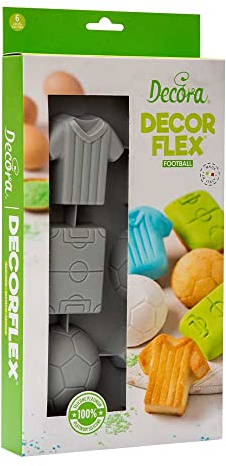 Decora 9260406 Silicone Football Mould 6 CAVITA', Grau
