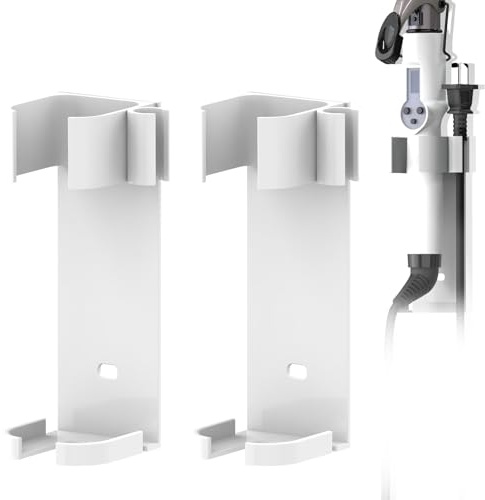 Linkidea 2 x extra großer Lockenstab-Halter für Geräte mit bis zu 4,5 cm Durchmesser, Organizer für Haarstyling-Werkzeuge, Friseur-Aufhänger, Haarglätter (Weiß, Mittel)