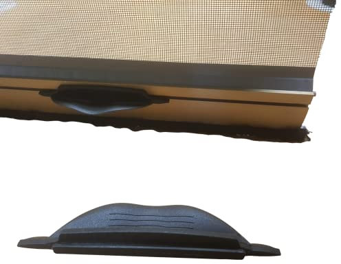 Maniglia maniglietta per zanzariera finestra balcone set ricambi accessori MNK34, Nero