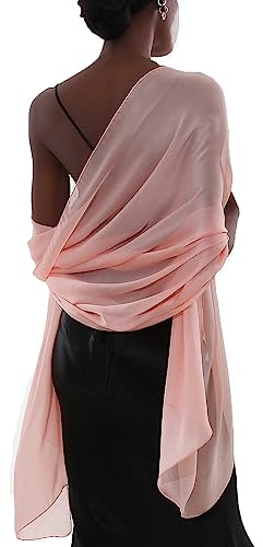 PIOYMEYA Chale Rose Etole Femme Mariage Echarpe Foulard pour Robe Soiree Grosse Echarpes et Foulards Pashmina