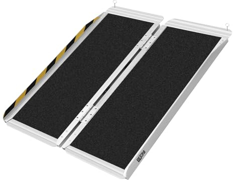 BEJONI Portable Wheelchair Ramp 3FT, Folding Non-Slip Aluminum Handicap Ramp, Door Threshold Wheel Chair Ramps for Home Steps, Scooter, Doorways, Entry Use, Curbs, Stairs
