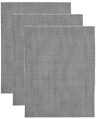 NUZAMAS Pack of 9 BBQ Grill Mesh Mat Set,Non-Stick Reusable Grill Mats Baking Accessories for Grilling Meat, Vegetables, Cooking, Baking, Grilling and Baking, 40x33cm