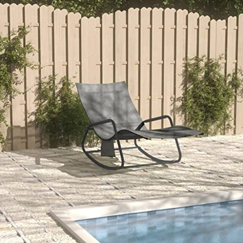 Bussandri Exclusive - Sonnenliege Stahl und Textilene Grau