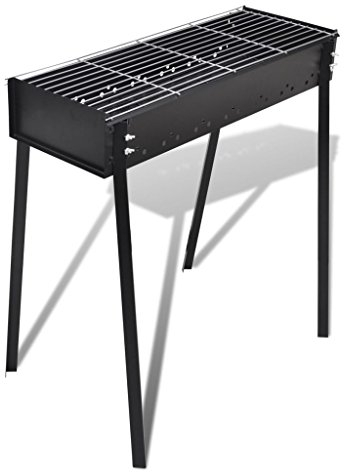 XIAOGUANG BBQ Grill Säulengrill Standgrill Kohlegrill Barbequeern, Holzkohlegrill, Griller, Smoker Grill, Grillwagen, Holzgrill, Grills & Smoker, Quadratisch