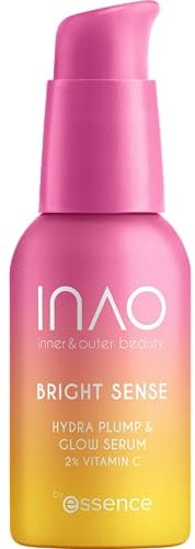 INAO Skincare - Bright Sense Vitamin C Hydra Plump & Glow Serum | Serum mit Vitamin C, Hyaluron und AHA | Für strahlenden Teint | Feuchtigkeitspendend, aufpolsternd, regenerierend