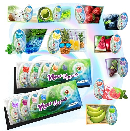 icMentol - Set mit 10 Düften, 1000 Menthol kugeln für Zigaretten, Aroma Kapsel, Aromakugeln, DIY Click Kugeln