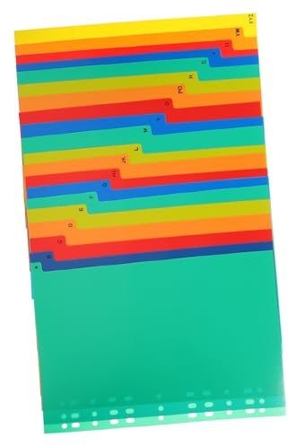 Ciieeo 21stücke Teiliges Bunter Trennblätter Für Ordner Lochrand Notizbuch-trenner Für Effektive Organisation Für Berichte Präsentationen Und Mehr