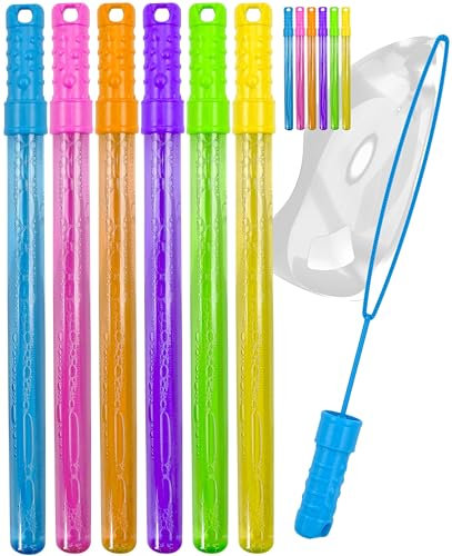 12 Stück (118ml) Seifenblasen Stab, Seifenblasen Set Kinder, Seifenblasenschwert für Hochzeit, Geburtstag, Party, Taufe Valentinstag, Sommerspielzeug