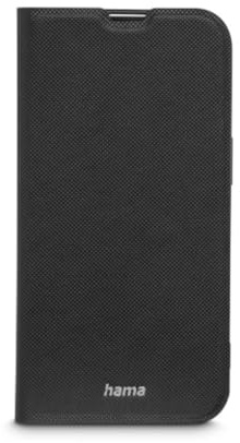 Hama Handyhülle für iPhone 14 (Handytasche zum Aufstellen, Etui mit Kartenfach, extra Schutz von Display und Kamera, mit Magnet, Klapphülle, weich, Anti Fingerabdruck) schwarz