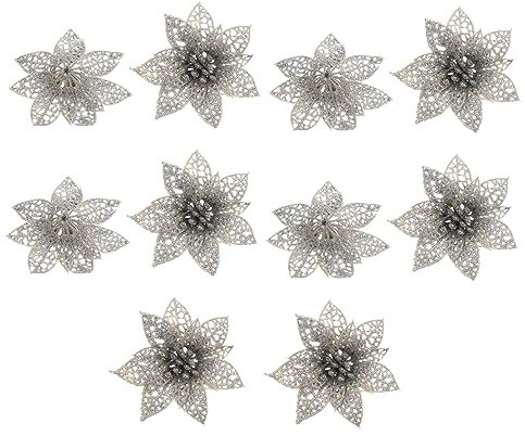 IMIKEYA 30 STK Dekorative weihnachtsdeko künstliche blüten Künstliche Weihnachtssterne Mini-Weihnachtsstern künstliche Blumen Girlande lebensechte Blumenanhänger Szene Blumendekor