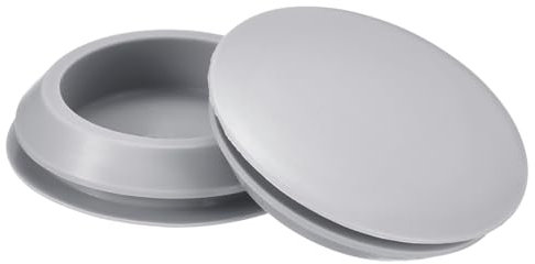 sourcing map 2Pcs Silicone Plugs, Rubber Round Snap in Locking Hole Plugs for 40mm Hole, Hole Stoppers Waterproof Hole Plug for Metal Tube, Furniture End Caps Inserts, Grey