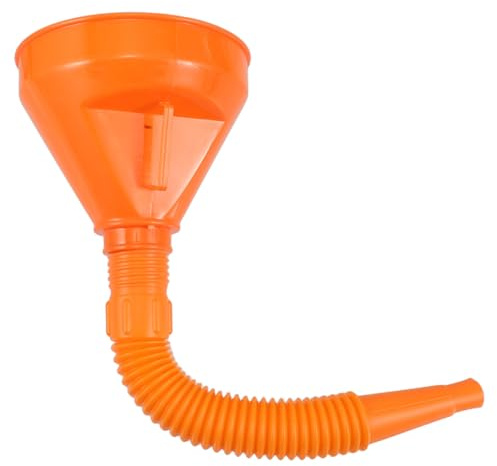 Gatuida Entonnoir à Carburant Flexible Avec Filtre Intégré Pour De Carburant Et Huile Outil Pratique Et Réutilisable Pour Véhicules Couleur Orange Large Remplissage Rapide