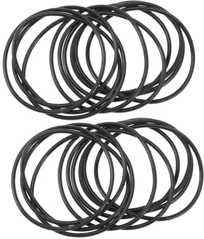 Garneck 50 Pezzi Braccialetto Silicone Nero, Bracciale Elastico in Silicone Superficie Liscia, Leggero e Confortevole, per Fai da Te e Festival
