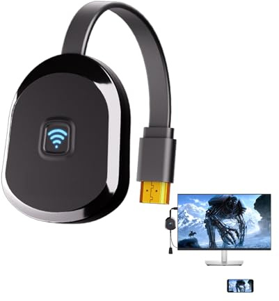 HRpart 4K Wireless Display Adapter Dongle,TV Adapter for The APP YouTube,for i-Phone, i-Pad, Android, Tablet, Laptop,Windows to HDTV/Monitor/Projector, Compatible Miracast, AirPlay, DLNA