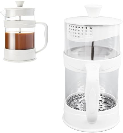 Gsycle Prensa Francesa de 1000 ml, Alto borosilicato de Vidrio Doble Capa Aislamiento de Aislamiento frío Café de café con Cubierta de plástico para la Oficina del té