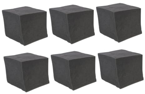 6pcs Cube Soundproofing Panels Black Polyurethane Acoustical Treatment | Wall-mounted Noise Reduction Pads, Easy Installation, Deformation-resistant Construction