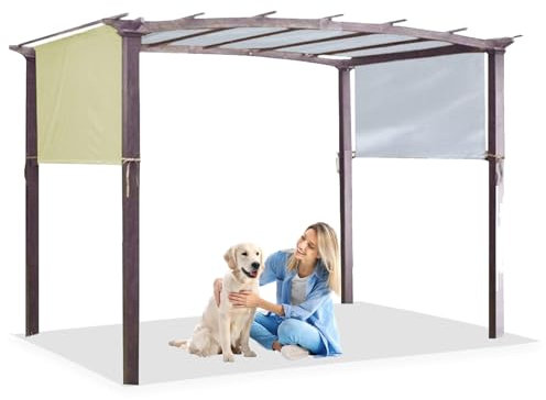 Copertura Impermeabile per Gazebo e Pergole | Tetto Sostitutivo per Tenda da Sole, Patio e Giardino | Antipioggia e UV | 210D Oxford,3×2.4m (Beige,3× 2.4m/9.8× 7.9ft)