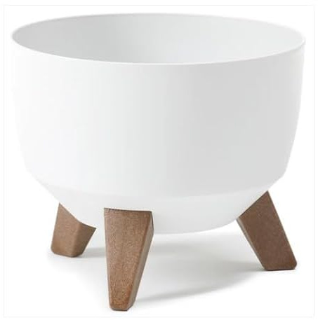 AP Supplies Roma Bowl Pot with Legs 240mm, White