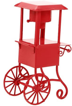 Ciieeo Mini Popcorn Machine Popcorn Maker for Home Movie Night Supplies Wheels As Snack Cart and Movie Theater Decor