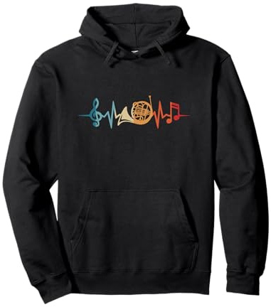 Waldhornist Herzschlag Orchester Musiker Waldhorn Pullover Hoodie