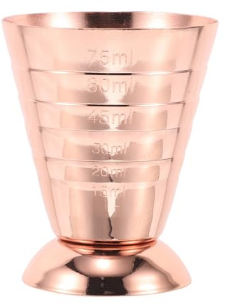 jojofuny Doseur à Cocktail en Acier Inoxydable 304, 75ml, Mesure Précise pour Barman, Accessoire de Bar pour Pubs et Bars à Domicile