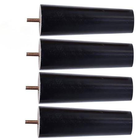 Songnim M6 Thread Wood Table Legs 4 Pieces Solid Wood Conical Furniture Legs Replacement Support Feet for Sofa/Bed/Cabinet/Ottoman/Table/Dresser(12cm/4.7in)
