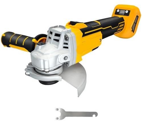 Amoladora angular eléctrica sin escobillas de 125 mm, máquina de corte de velocidad ajustable, herramientas eléctricas de mano recargables for batería de 18 V(A)
