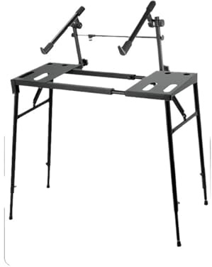 ZYFHYU Piano Keyboard Stand On Stage Keyboard Stand Synthesizer Piano Holder X-Z-T Double Layer Triple Aircrt Guitar Accories(Double layer)