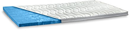 snoozo AQUASOFT Gelschaum-Topper Matratzenauflage | 10 cm Gesamthöhe | waschbarer Bezug mit 3D-Mesh-Klimaband und Stegkanten | hydrophile Eigenschaften | besonders Softer Touch | 100 x 200 cm