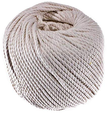 Cable de 3 hebras de algodón – línea Mason, línea de tiza, cuerda de seine – sujeta los nudos de forma segura