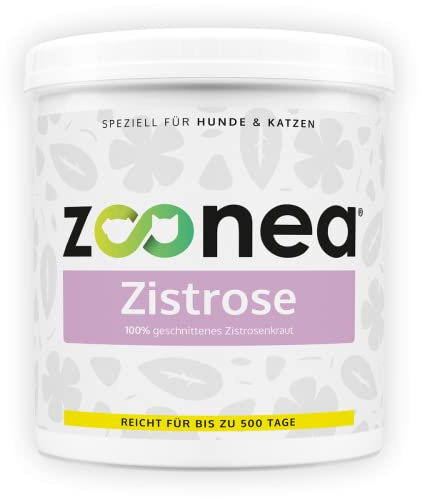 Zoonea® Zistrose 250g - Immunsystem & Atemwegsbooster für Hunde & Katzen | 100% geschnittenes Zistrosenkraut für bis zu 500 Tage