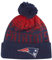 New Era New England Patriots NFL Sport Knit Marineblau Rot Bommelmütze - One-Size