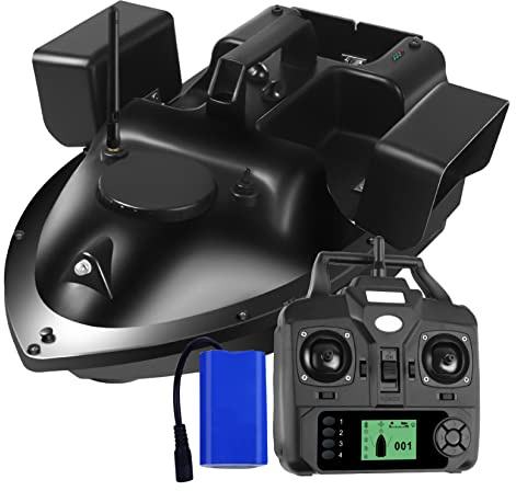 DYJD GPS Angelköder-Boot Smart-500M RC Boot große Kapazität 2kg Fernbedienung Schnellboot mit GPS und LCD-Fernbedienung,5200mah