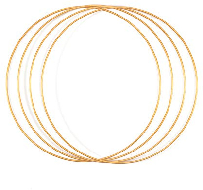 Vaessen Creative Metallringe Ø30cm, Gold 4Stücks