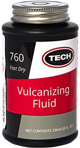 TECH - Líquido de vulcanización química, 8 onzas líquidas, cemento de goma para unión permanente de enchufes, parches y fijaciones de tapas, ideal para paredes laterales, bandas de rodadura y uso en