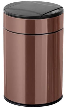 Poubelle Cuisine Poubelle automatique sans contact de 2,6 gallons, poubelle ronde en acier inoxydable avec couvercle, fermeture en douceur, poubelle amovible, 4 couleurs Poubelle(Rose gold)