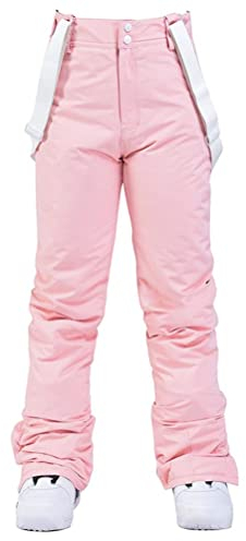 ORANDESIGNE Winter Skihose Schneehose Snowboardhose Winddicht Thermohose Wanderhose Outdoor Winterhose Softshellhose Outdoorhosen Trekkinghose Schneehosen Jagdhose Herren Damen A Rosa L