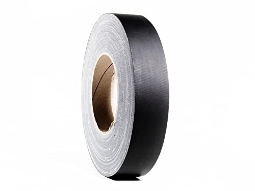 19 mm x 50 m Schwarz Gewebeband Gaffer Tape mit hoher Klebkraft Panzerband Panzertape leistungsstarkes Gewebeband versch. Breiten und Farben (19mm x 50m, Schwarz)