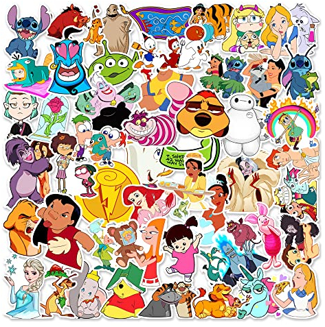 50 Pcs Popular TV Series Mixed Cartoon Stickers Laptop Car Scrapbook Phone Skateboard Bike Travel Case Anime Stickers Vinyl Waterproof Aesthetic Personalised Stickers for Teens Boys Girls Adults