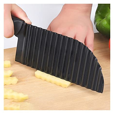 Taglia Patate Affissatura in Acciaio Inox Slicer Afferratrice Verdura Frutta Crinkle Affettatrice Wavy Coltello Taglierina PATATURA Cucina Attrezzi Frances Frances Attrezzature Affetta Patate