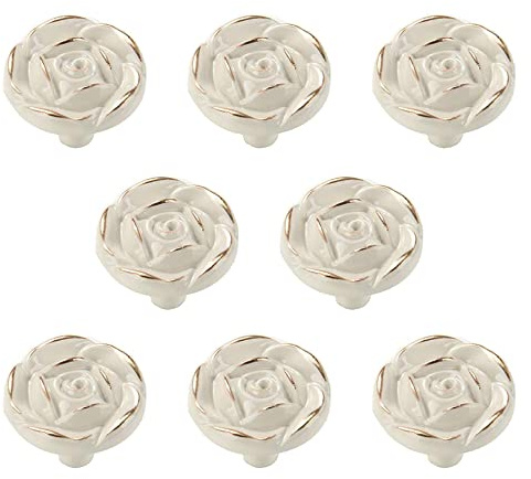 OVNSHVN 8 StüCk Antike Schrank Griffe, Vintage KüChe Shabby Chic Legierung Schubladen Griffe für Kommode