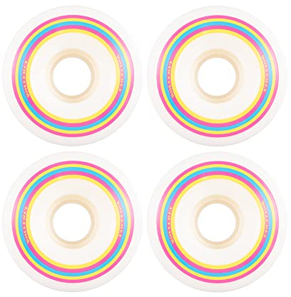 Rollerex Lollipop Boardwalk Longboard Rollen - 70 mm Smooth Riding Cruiser Räder (optionale Lager, Abstandshalter & Unterlegscheiben) - Langlebig, leise Fahrt für Cruising, Carving & raues Gelände