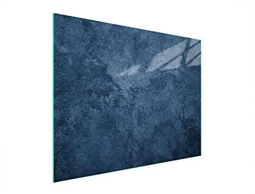 DarHaus Herdabdeckplatte 52x40 cm 1-teilig Ceranfeldabdeckung Induktion Herdschutz Spritzschutz Glasplatte Deko Schneidebrett, Schiefer Blau