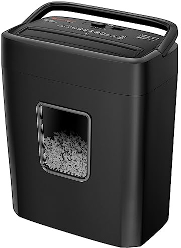 Bonsaii Paper Shredder, 8-Sheet Crosscut Shredder with 4.2 Gallon Bin Shred Credit Card/Mail/Staple/Clip for Home Office, P-4 Security Level (C261-C)