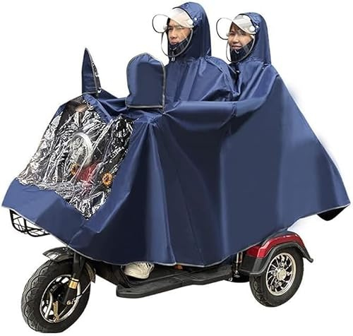 Manteau de pluie for vélo, poncho imperméable, poncho de pluie for tricycle de moto surdimensionné épaississant imperméable simple/double poncho de tricycle de vélo électrique (Color : Red, Size : Sin